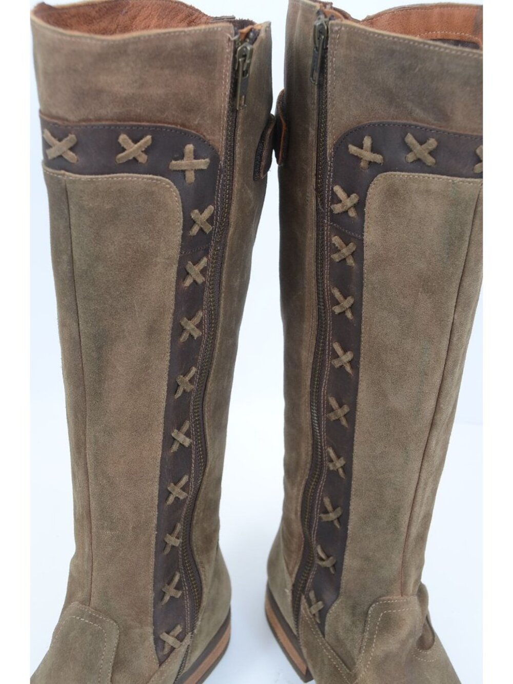 Børn Albi Women's 11 M US Suede Leather Western Knee Riding Boot Festival Rustic - Picture 5 of 10